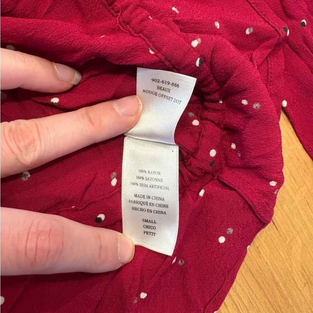Rails Beaux Dot Print Button Front Peplum - image 5